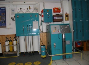 Kompressor im Clubheim des 1. TCF